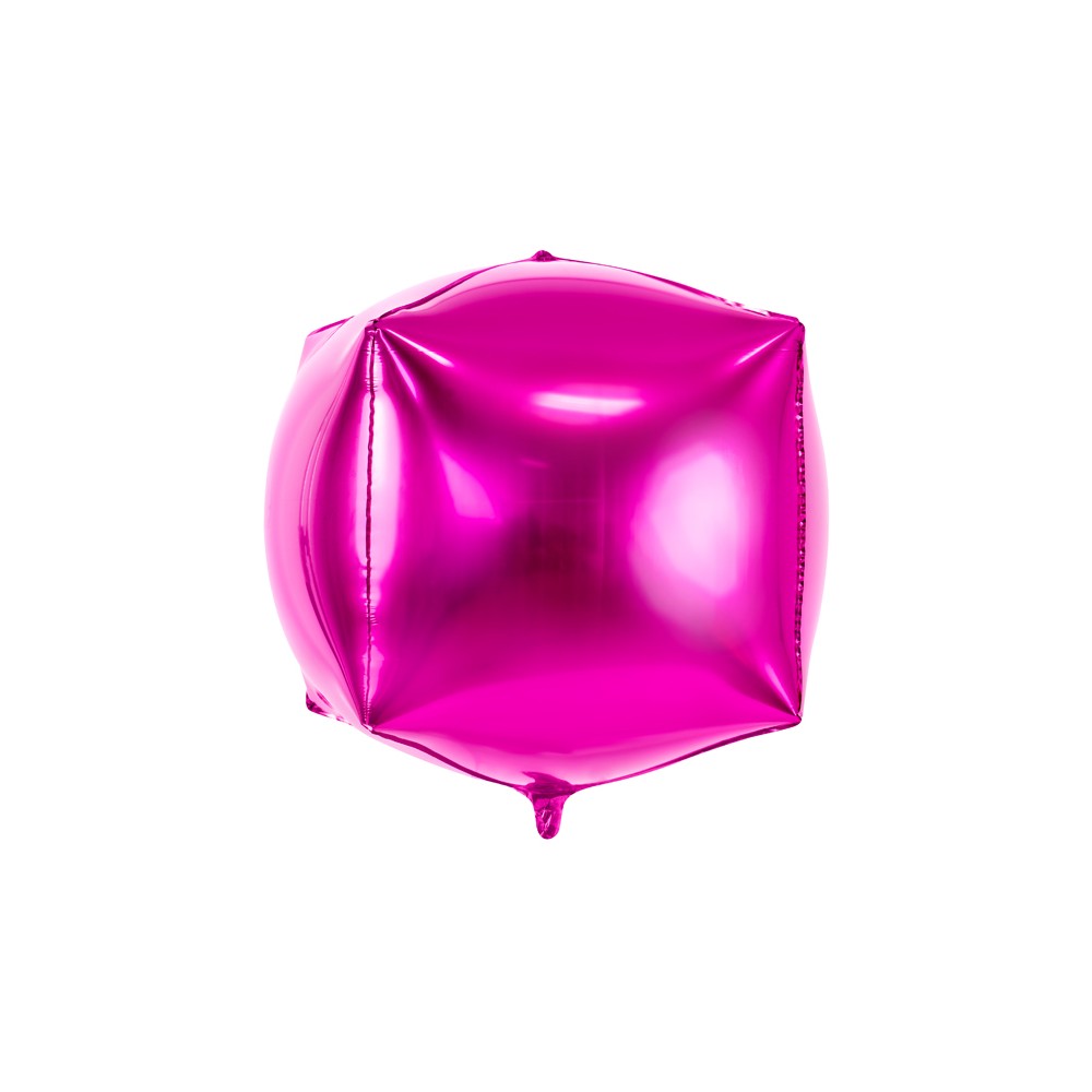 Ballon Mylar Cubic, 35x35x35cm, rose foncé