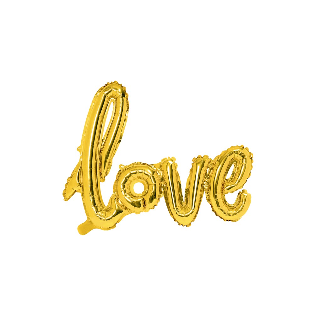 Ballon Mylar Love, doré, 73x59cm