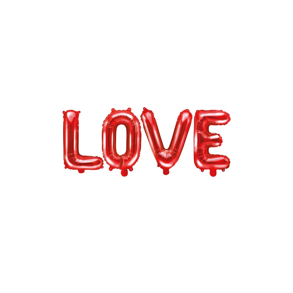 Ballon Mylar Love, 140x35cm, rouge