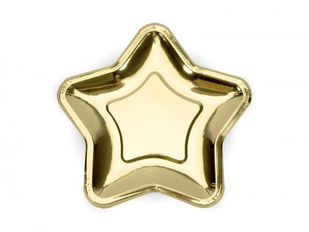 Assiettes étoiles, or, 23 cm
