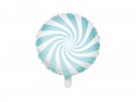 Ballon Mylar Bonbon, 35cm, bleu clair