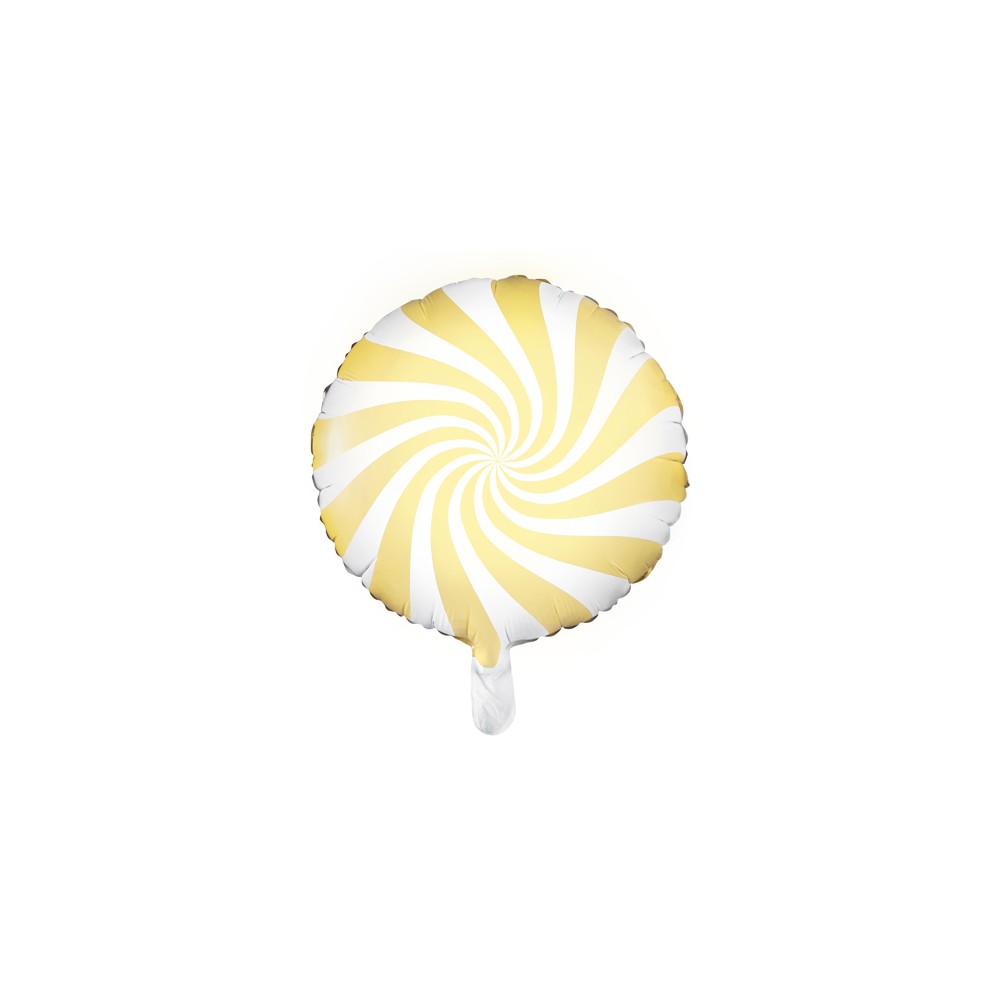 Ballon Mylar Bonbon, 35cm, jaune vif