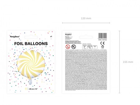 Ballon Mylar Bonbon, 35cm,...