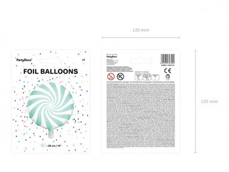Ballon Mylar Bonbon, 35cm,...
