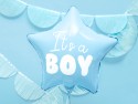 Ballon Mylar Etoile - It's a boy, 48cm, bleu clair