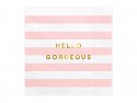 Serviettes de table Yummy - Hello Gorgeous, rose clair, 33x33cm