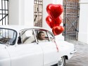 Ballon Mylar coeur, 61cm, rouge
