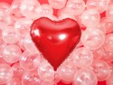 Ballon Mylar coeur, 61cm, rouge