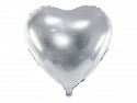 Ballon Mylar Coeur, 61cm, argenté