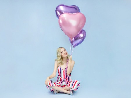 Ballon Mylar Coeur, 61cm,...