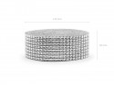 Ruban en strass, argent, 4x900cm