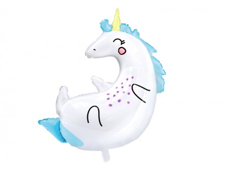 Ballon Mylar Licorne, 70x75cm