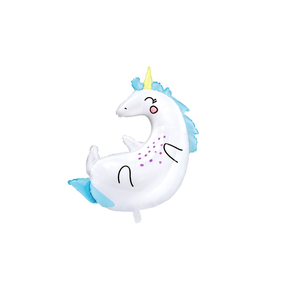 Ballon Mylar Licorne, 70x75cm