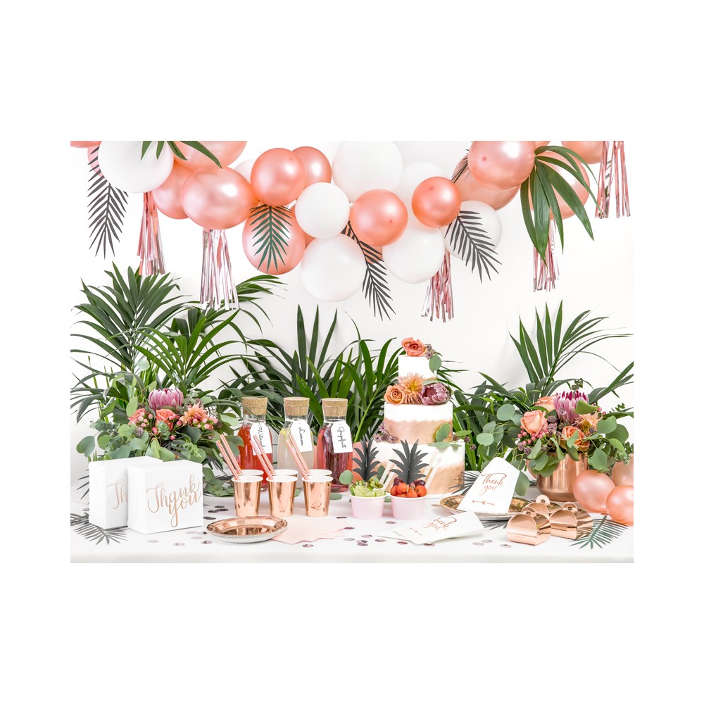 Assiettes rondes, or rose, 18cm