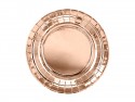 Assiettes rondes, or rose, 18cm