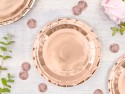 Assiettes rondes, or rose, 18cm