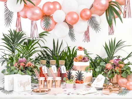 Assiettes rondes, or rose,...