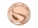 Assiettes rondes, or rose, 23 cm