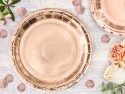 Assiettes rondes, or rose, 23 cm