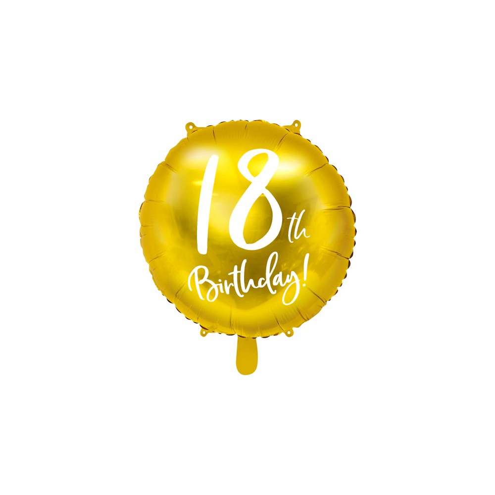Ballons aluminium 18th Birthday, or, 45cm