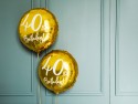 Ballon Mylar 40e anniversaire, or, 45cm
