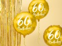 Ballon Mylar 60e anniversaire, or, 45cm