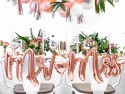 Ballon Mylar M. et Mme, or rose, 69x125cm