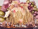 Ballon Mylar M. et Mme, or rose, 69x125cm