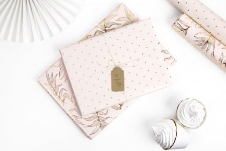 Papier d'emballage, rose,...