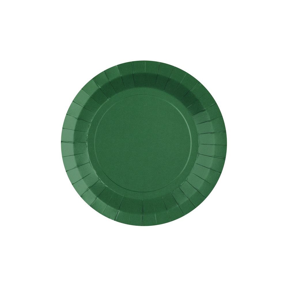 10 assiettes vert forêt - 22.5 cm