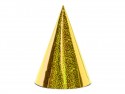Chapeaux de fête holographiques, or, 16cm