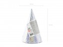 Chapeaux de fête holographiques, argent, 16cm