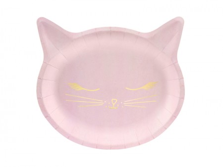 Assiettes chaton, 22x20cm.