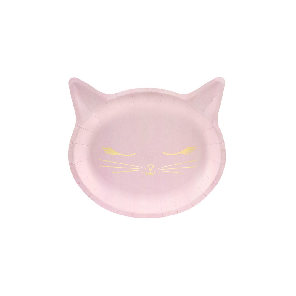 Assiettes chaton, 22x20cm.