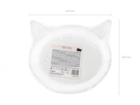 Assiettes chaton, 22x20cm.