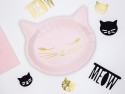 Assiettes chaton, 22x20cm.