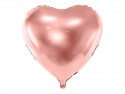 Ballon Mylar Coeur, 61cm, or rose