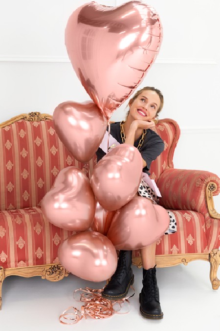 Ballon Mylar Coeur, 61cm,...