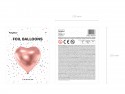 Ballon Mylar Coeur, 61cm, or rose