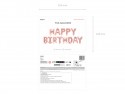 Ballon Mylar Happy Birthday, 340x35cm, or rose