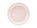 Assiettes, Pois, rose clair, 18cm
