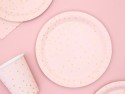 Assiettes, Pois, rose clair, 18cm