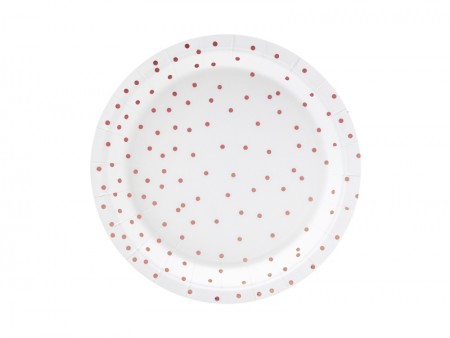 Assiettes, Pois, blanc, 18cm