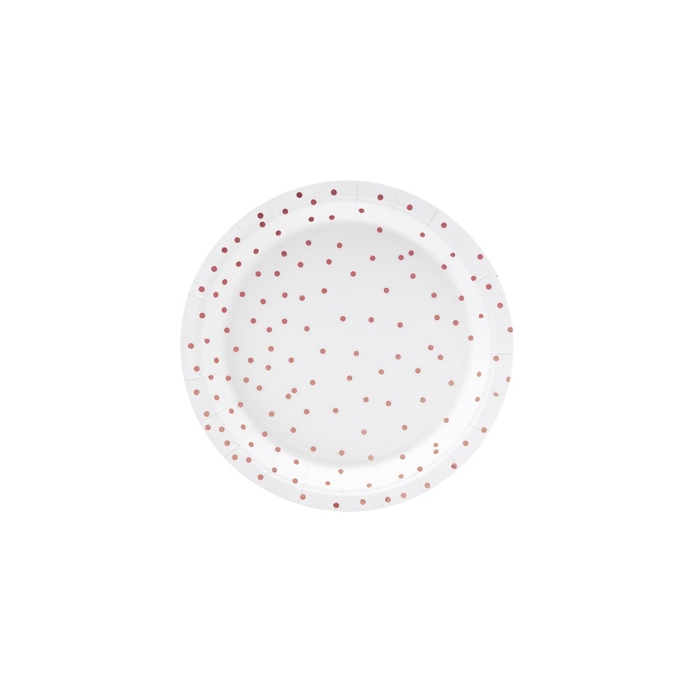 Assiettes, Pois, blanc, 18cm