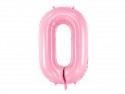 Ballon en aluminium Chiffre ''0'', 86cm, rose