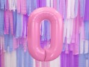 Ballon en aluminium Chiffre ''0'', 86cm, rose