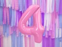 Ballon en aluminium Chiffre ''4'', 86cm, rose