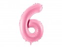 Ballon en aluminium Chiffre ''6'', 86cm, rose