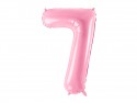 Ballon en aluminium Chiffre ''7'', 86cm, rose