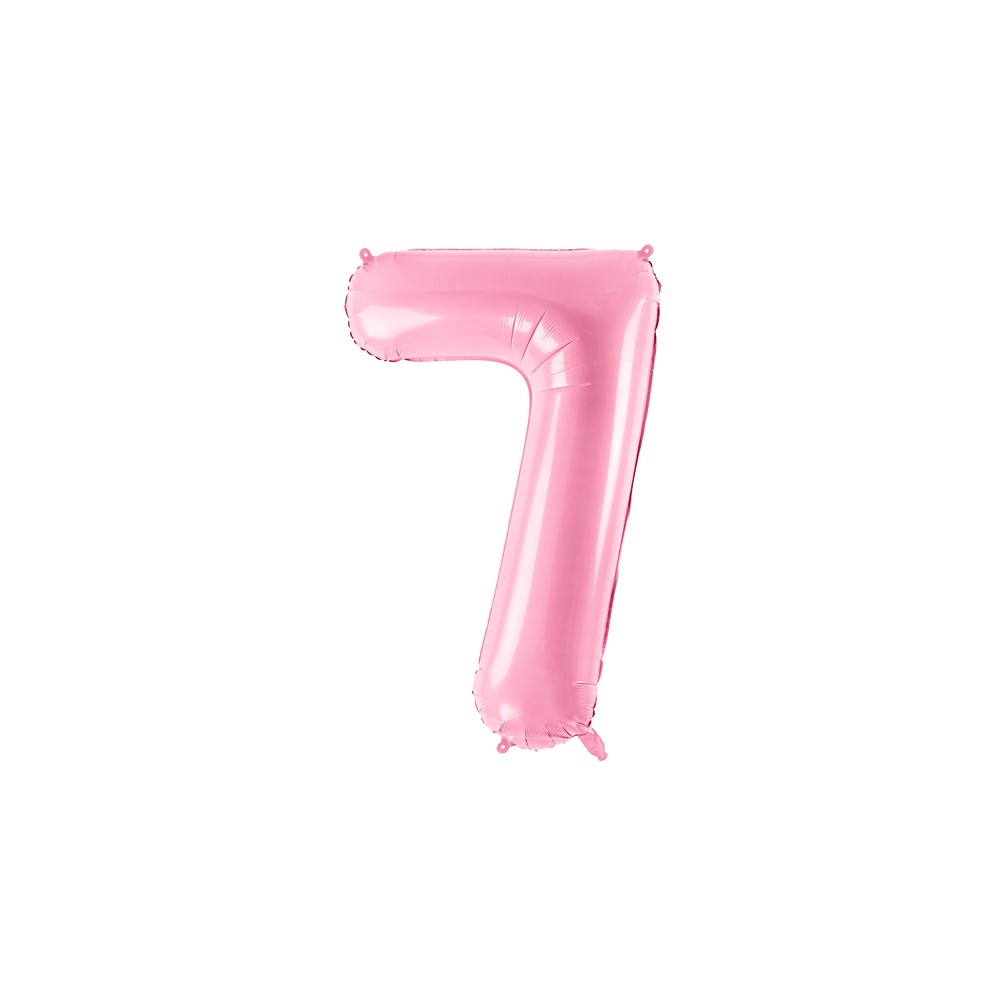 Ballon en aluminium Chiffre ''7'', 86cm, rose